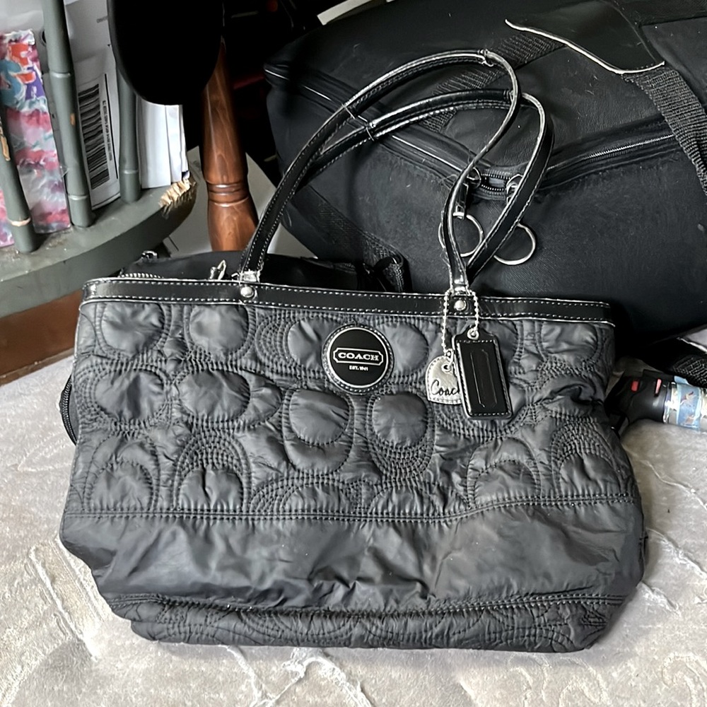Black Coach Handbag Purse Pocketbook